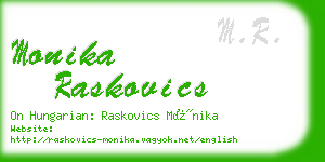monika raskovics business card